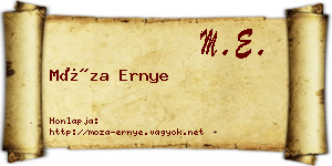 Móza Ernye névjegykártya